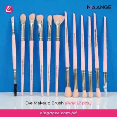 Maange Eye Makeup Brush 12Pcs (Pink)